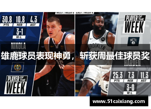 雄鹿球员表现神勇，斩获周最佳球员奖